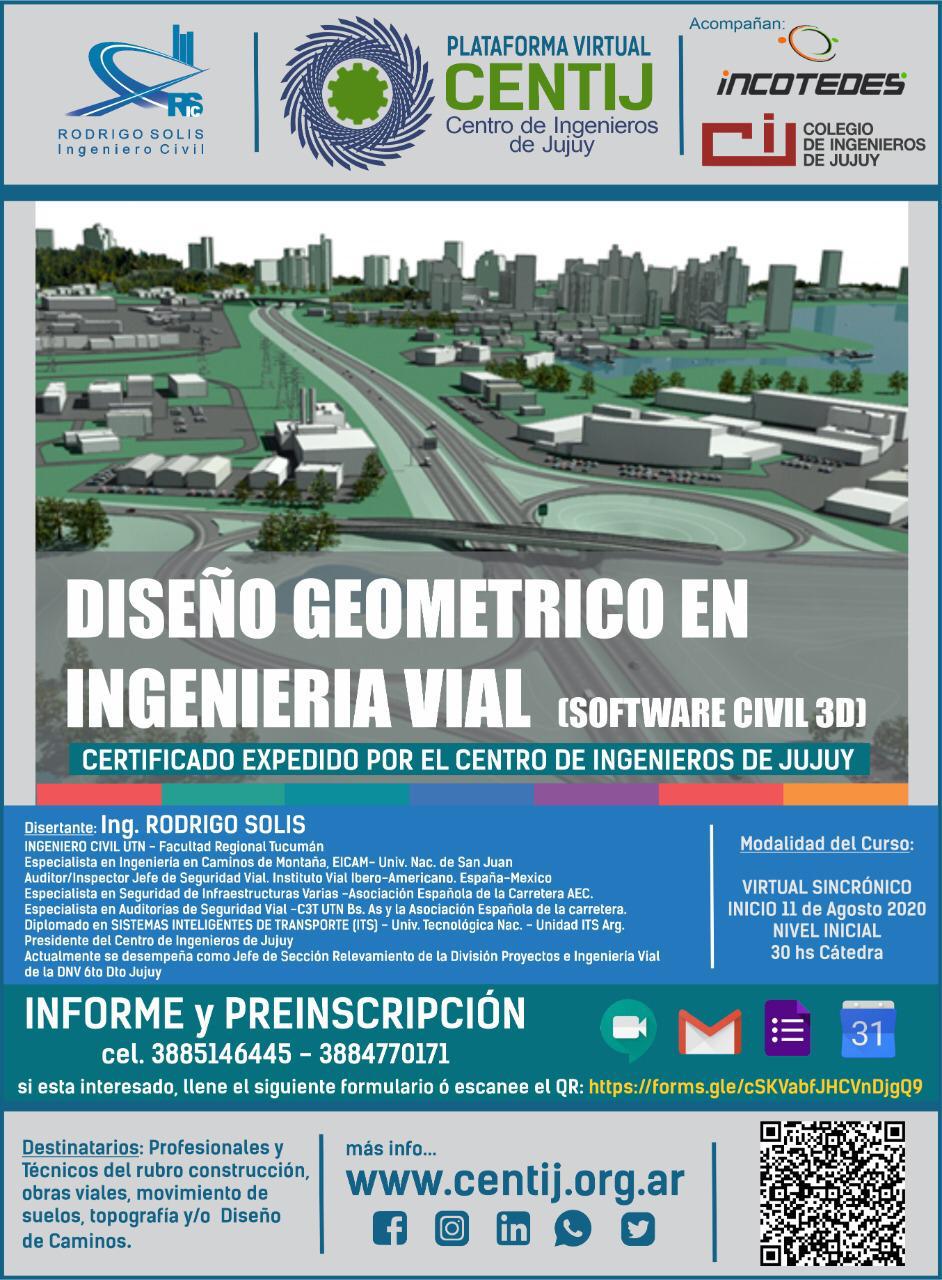 Curso de DISEÑO GEOMÉTRICO DE CAMINOS ASISTIDO POR PC