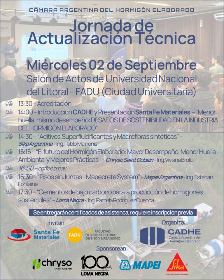 Jornada Técnica Cámara Argentina del Hormigón Elaborado – 2 de septiembre